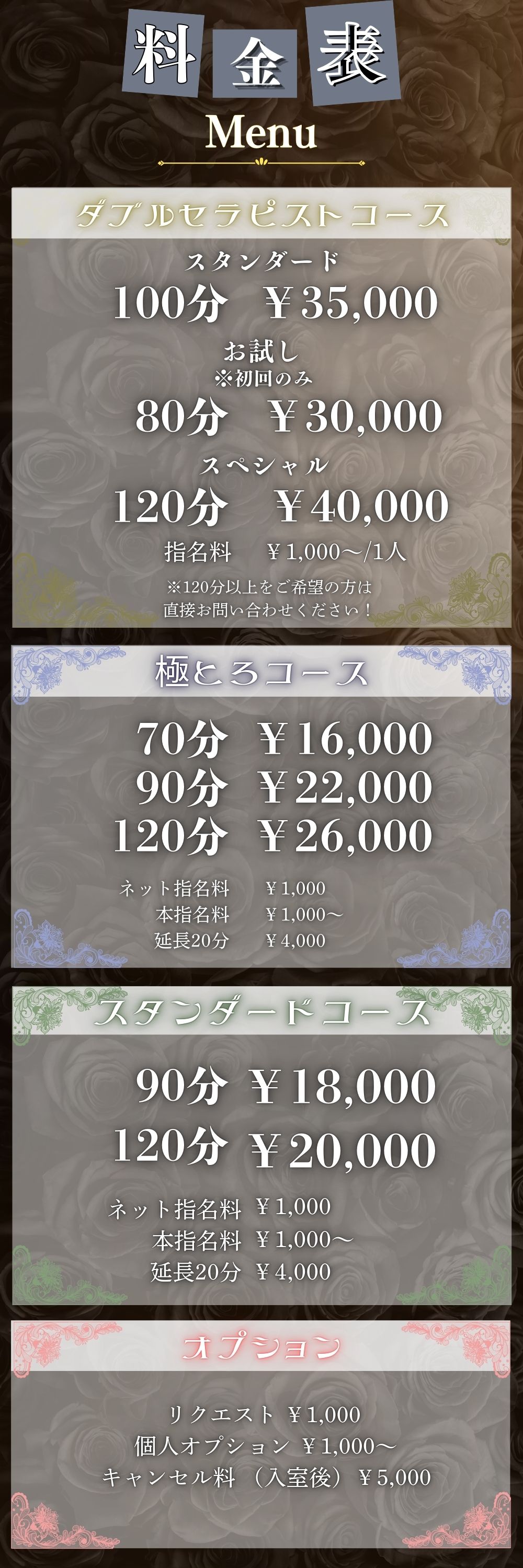料金表2025/04/08~